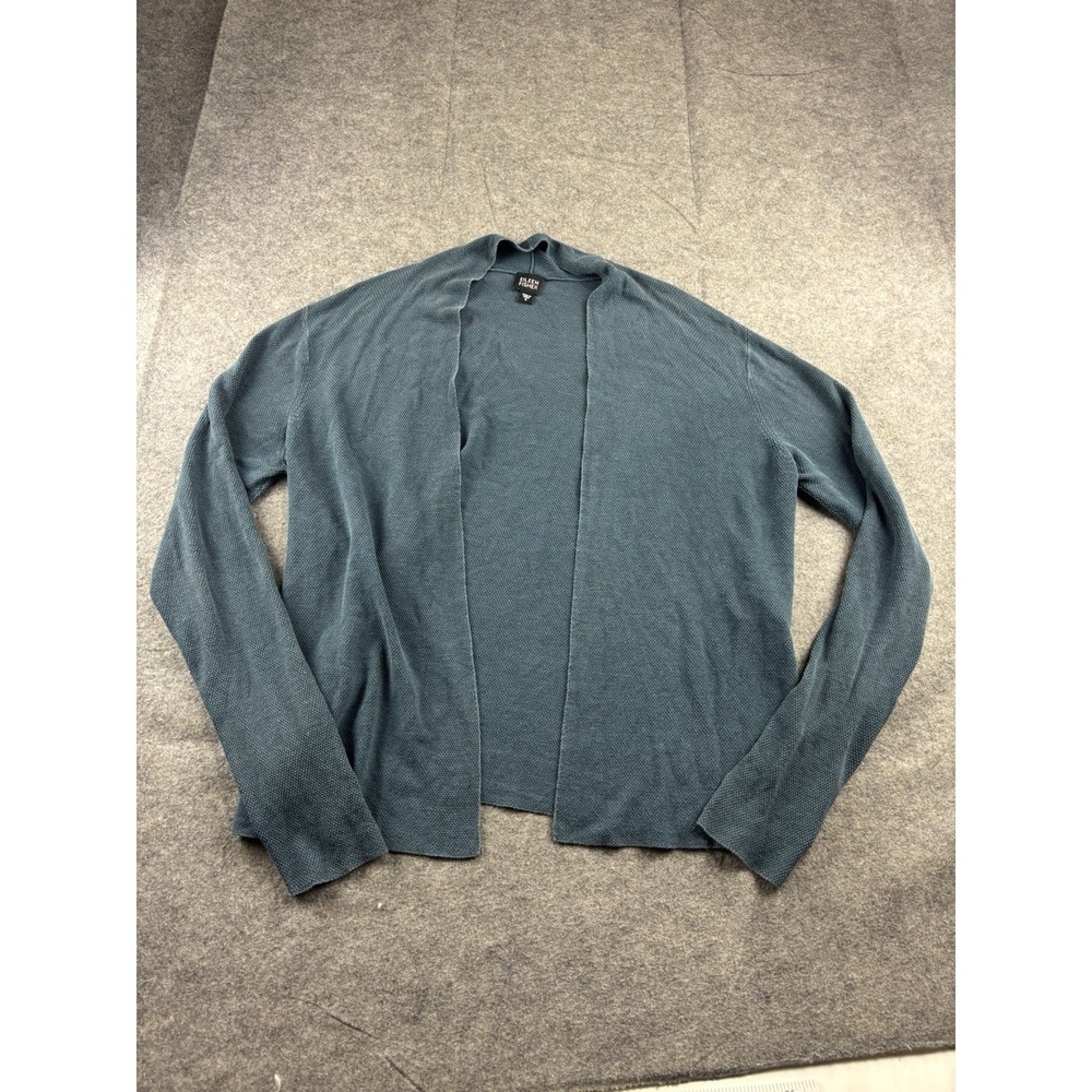 Eileen Fisher Women's 8 Silk Stretch Cardigan Sweater Capsule Minimalist Boho